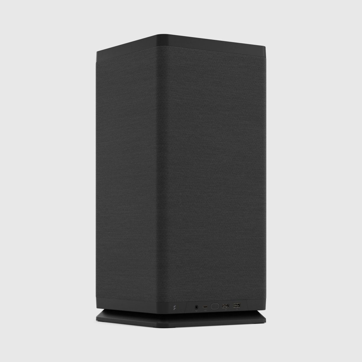 Fractal Design Mood in Black, angled view