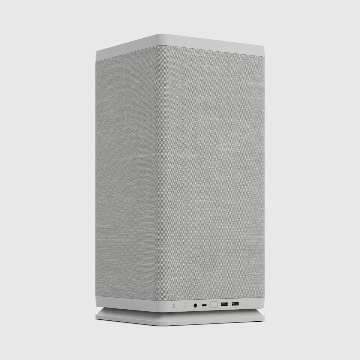 Fractal Design Mood in Light Gray, angled view