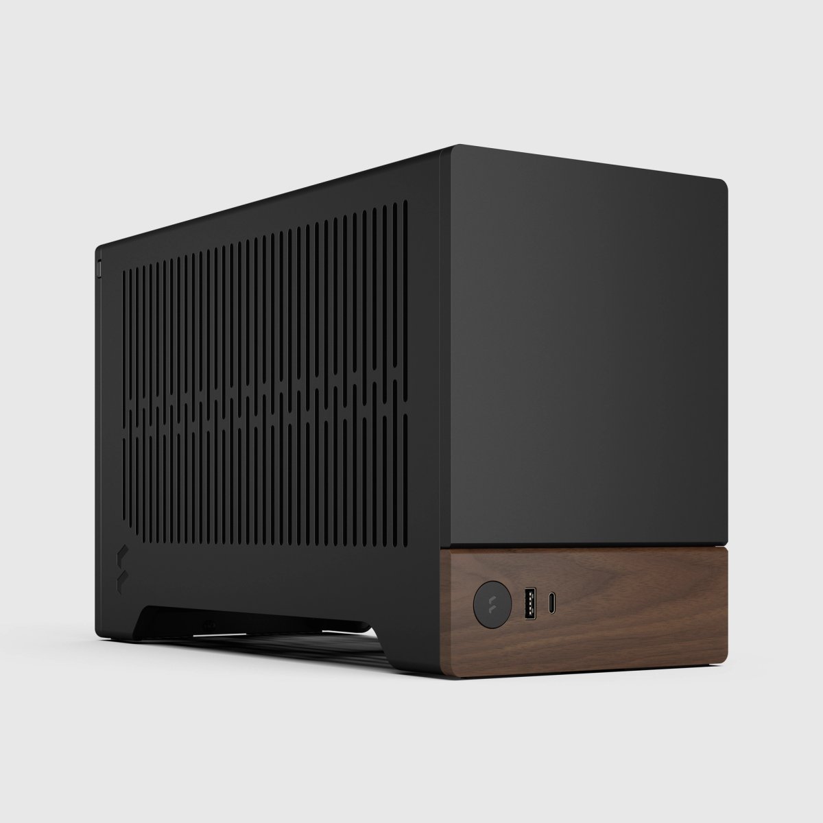 Fractal Design Terra in Graphite, angled view